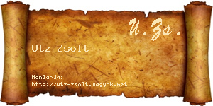 Utz Zsolt névjegykártya